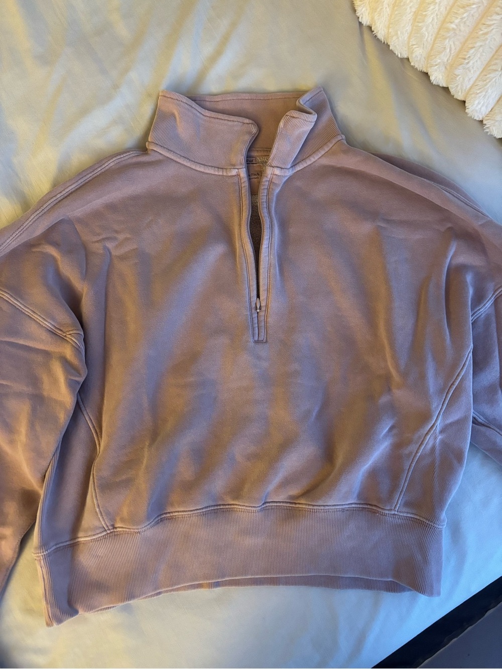 Women’s Half-Zip Pullover Sweatshirt and Jogger set - Light Brown